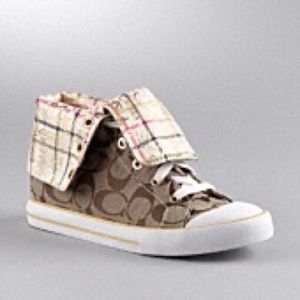 Coach Bonney Graffiti Fold Over High Top Sneakers
